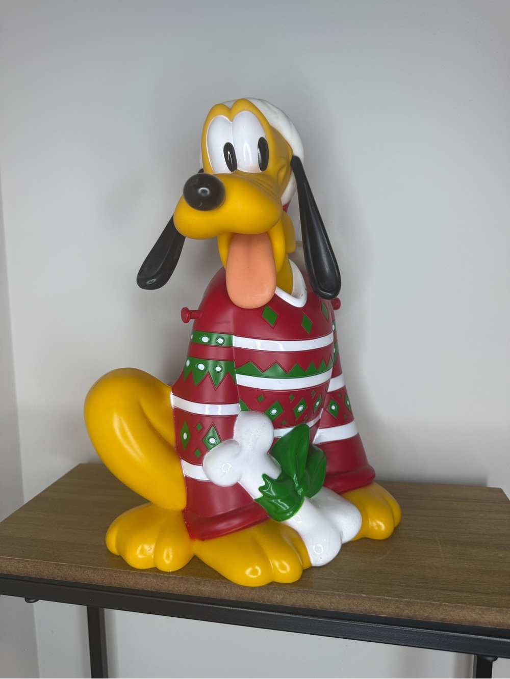 Disney Pluto Holiday Popcorn Bucket in Red, Green & Yellow
